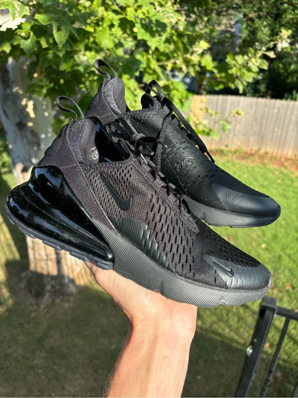 Nike Air Max 270 ‘Triple Black’ Men’s Size 8.5 Sneakers BRAND NEW | AH8050-005